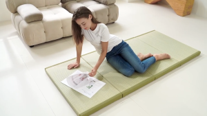 Thick Tatami Mat Twin XL Floor Mattress Folds Japanese Tatami Bed