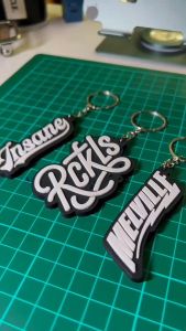 RCKLSLTD. Gantungan Kunci Rubber Keychain Karet