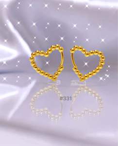 ZIHANG  JEWELRY 24K Gold plated makinish plain clip earrings for women