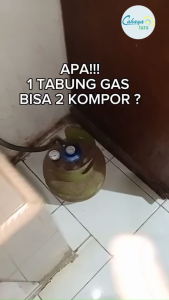 Cabang Segitiga Selang Gas BAHAN ASLI KUNINGAN Ukuran 11mm atau 3/8 "
