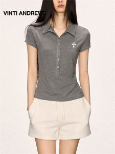 Polo Neck Slim Fit Women T-Shirt