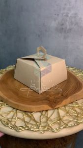( 50 Lembar ) Gift Cake BOX 12x12 cm Tebal Kraft Polos COKLAT Premium UNTUK HAMPERS / Dus Kue Mini Multi Purpose Box / Dus Kue - Box Snack - Box Kue - Dus Snack-  Tebal Murah
