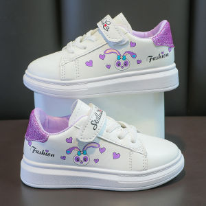 New Spring Autumn Children Low-Top Glitter Slip-On White Casual Shoes Kids Casual Sneakers Girls Soft-Soled Running Casual Shoes