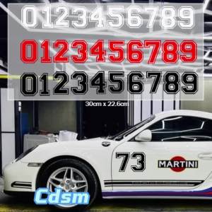 Miếng Dán Đua Xe Ô Tô Vinyl Số 0123456789 Phụ Kiện Ô Tô Xe Máy Nhựa PVC Chống Thấm Nước Toàn Thân Vị Trí