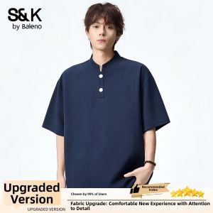 BALENO | Short Sleeve Henley Loose Breathable Mens T-Shirt