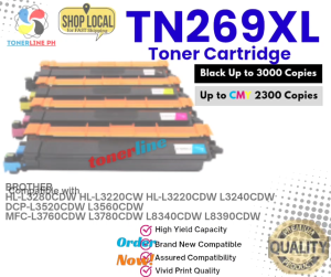 TN269XL MFC-L8430CDW Toner Cartidge & CHIP Compatible for Brother L3520CDWHL-L2460DW L3240CDW L3280CDW L3220CDWMFC-L3780CDW L3760CDW L3720CDW L3775CDW L8390CDW