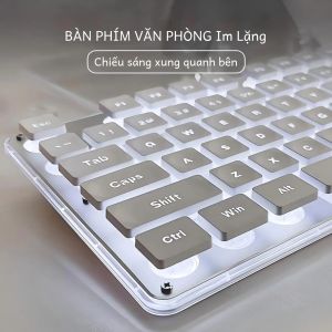 Bàn Phím Không Dây EWEADN V3 Bluetooth 104 Phím Kích Thước Đầy Đủ Êm Ái Có Đèn Nền Dành Cho Văn Phòng Và Chơi Game Trên Máy Tính Để Bàn