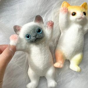 13 ซม.น่ารัก Taba Squishy Cat Fluffy Sticky แมวสมจริงความเครียดบรรเทาของเล่นจําลองแมวตุ๊กตาบีบของขวัญสําหรับเด็กผู้ใหญ่