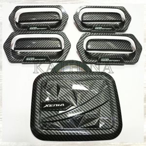 Paket Outer Handle Tank Cover Tutup Bensin Mobil Xenia Lama GR Carbon