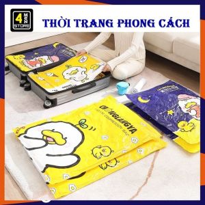 Túi Hút Chân Không Hoạt Hình Đựng Quần Áo  Chăn Ga  Mền Tiện Lợi  Đa Năng Size 60*80cm - Túi Đựng Quần Áo Hút Chân Không Chống Mối Mọt  Ẩm Mốc Tiết Kiệm Không Gian