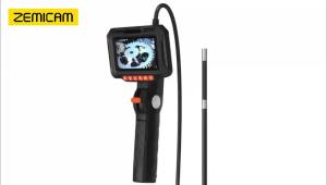3.9mm 2-Way Articulation Industrial Endoscope 1080P HD Camera 5 Detachable IPS Screen Steering Borescope Inspection Car&Sewer