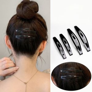 12pcs/set BB Hair Clip Women Black Metal Snap Side Kid Baby Clip Bobby Pin Korean Style Women Hair Clip