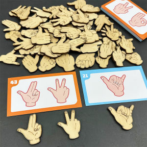 Educational Hand Gesture Matching Game for Children Kindergarten Logic Thinking And Concentration Training Toys Play Area