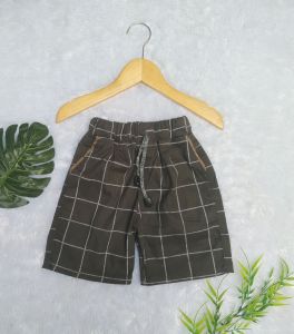 Celana Pendek Tartan Anak Motif Kotak
