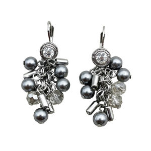 T015 Fashion New Jewelry Bohemian Ethnic Style Vintage Black Tassels Bunch Of Grapes arrings for Women Geometric Drop Earrings Lead Free