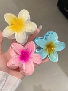DAIMEISHU Kẹp tóc nữ kẹp tóc acrylic hoa trứng màu kẹp tóc bằng sứ thanh lịch thích hợp để đeo hàng ngày