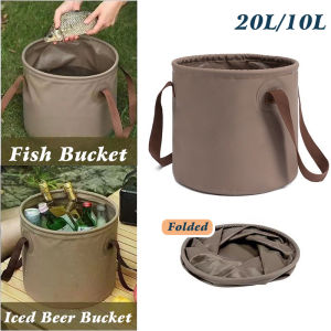 Large Capacity Folding Bucket Camping Beach Fishing Bucket Travel Folding Outdoor Recreation Portable Utensil