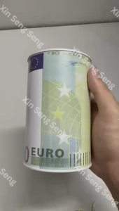Round Metal Coin Storage Box Bank Money Tin Box