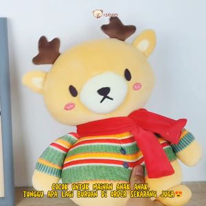 Boneka rusa baju sweater syal musim dingin salju untuk kado natal dan souvenir hadiah ulang tahun anak non alergi lulus SNI-istana boneka