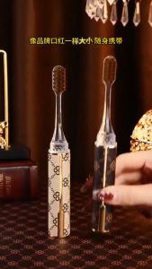 Sikat Gigi Lipat Mini Traveling: Model Lipstik & Sikat Gigi Dewasa Bulu Lembut