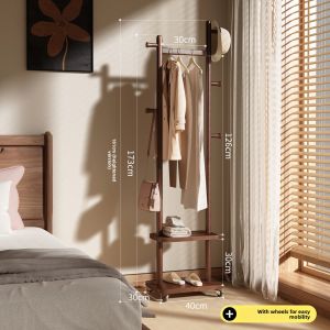 CHUJUN | Classic Style Foldable Wooden Coat Rack