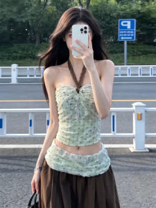 NIUVIES | Dots Design Halter Neck Vest Outfit Set