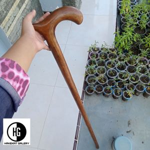 tongkat jalan kayu kelor emas model habib h445
