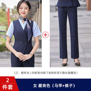 ชุดทำงานแขนสั้นผู้หญิง ชุดทำงานฤดูใบไม้ผลิ 2023 ชุดทำงานผู้หญิง OL ทรงสลิมฟิต คอวี ปกติ สีสันสดใส ชุดทำงานสำหรับผู้หญิง