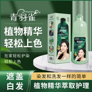 Natural Plant-Based Qingyuque Bubble Hair Dye Extracted Whitening Formula No-itching Pure Plant Qi Jian Store Hair Care