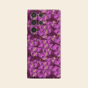 Pink Cash Stack Pattern Luxury Fashion Full Lens Protective Case for Samsung Galaxy S26 S25 S24 A56 A36 Plus Ultra