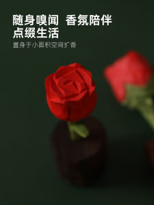 Rose Flower Aromatherapy Diffuser น้ํามันหอมระเหยบ้านห้องนอนแบบพกพารถใช้น้ํามันหอมระเหย < Ne1> ตกแต่งไม้ Diffuser