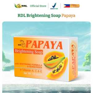 Sabun Pepaya Original 100% BPOM Asli RDL Papaya Brightening Soap with Whitening Formula + Sunscreen