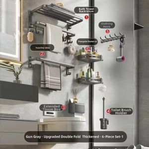 Bathroom Shelf Aluminum Towel Rack