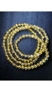 高货 金钛晶水晶项链 high grade thick gold rutilated quartz crystal necklace 3.5mm
