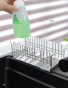 ~SG Seller~ SS304 Sponge Drainage Holder Sponge Drainage Stand Drain Basket Drain Rack Dishwashing liquid Holder Drainage Tray Dish Detergent Holder Sponge holder Dish Detergent Stand Sponge Draining Rack Dishwashing Liquid Stand SS Wire Ball Holder