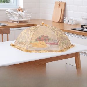 Foldable Food Cover Fly Proof Table Cover Restaurant Use Kitchen Storage Organizer Style Japanese Design One Layer