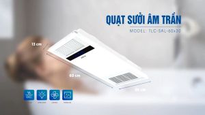 Quạt sưởi nhà tắm âm trần TLC đa năng Luxury 60x30cm điều khiển từ xa - Bảo hành chính hãng Quạt Sưởi Cho Phòng Dưới 30M2 Quạt Sưởi 2000W Thương Hiệu Seka - Lazada