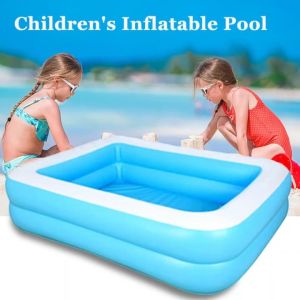 Free Air Pump 155cm Rectangular Inflatable Swimming Pool for Kids