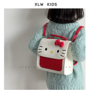 Adorable Kitty Childrens Backpack New 2025 Cartoon Character Sweet Little Girl Carry-On Bag Dual Shoulder Strap High Waterproof