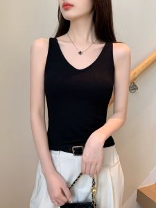 QIAOCHENXIAN | Cotton Spandex V-neck Sleeveless Vest For Spring Summer Wear