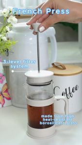 COD GUANXI French Press Plunger Coffee Maker Pot - TBL207 / french press coffee desain elegan praktis anti ampas menyeduh kopi teh / material kaca stainless steel berkualitas terbaik terbaru / promo pengiriman cepat rekomended paling bagus tren top viral