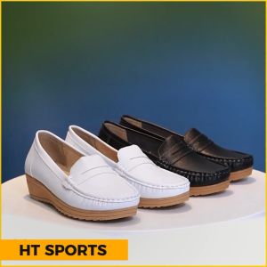 Giày Lười Nữ Giày Mọi Nữ Thời Trang Hàn Quốc Chất Da Cao Cấp Cá Tính Đi Làm Đi Chơi Đế Cao Su Êm Chân Thoáng Khí Chống Trơn Trượt