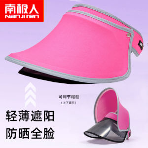 Topless Hat Womens Summer Lightweight Sun Protection Breathable Biking Face-Covering Double-Layer Lens Sun Shade Outing Beach Sun Hat