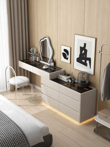 Liangmu up Normcore Dresser Chest of Drawers Integrated Italian Minimalist with Ambience Light with Bedroom Tailstock Storage Dresser