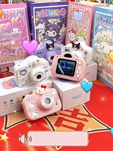 HD Purple Childrens Camera Mini Toy Photography Video DV Digital Camera Gift Camera 64G Fun Polaroid