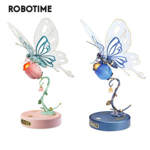 Robotime Rolife Super ผู้สร้างที่น่าสนใจร้านขายหนังสือพลาสติก DIY ชูดบ้านจิฏวฟิกเกอร์สูปแบบอัตโนมัติซูปเปอร์ฮีโร่-DW004