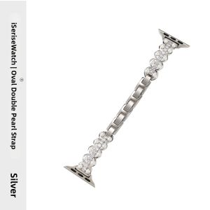 iSeriseWatch | Starry Luxury Pearl Studded Metal Watch Band for iWatch