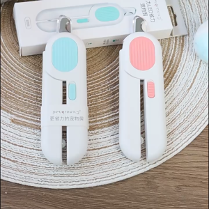 Pet Nail Cutter with LED Light Pet Nail Clipper Grooming Nail Trimmer Cat Dog Pemotong Gunting Kuku Kucing Anjing 宠物指甲剪