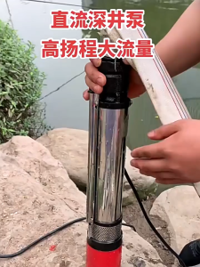 12V/24V DC Submersible Deep Well Pump Small Stainless Steel Electric Agricultural Solar Brush Screw Water Pump