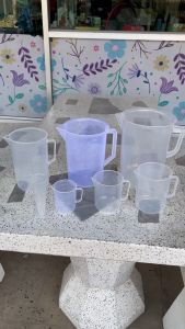 เหยือกตวงพลาสติกแบบมีสเกลวัด ถ้วยตวงพลาสติกใสแบบมีหูจับ (PP) สามารถเข้าไมโครเวฟได้